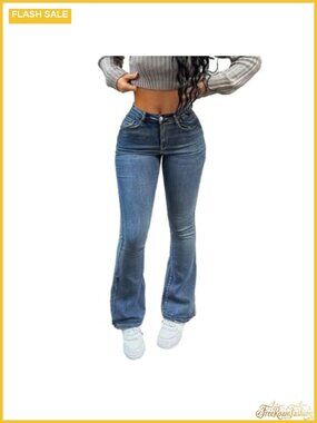 Women's High Waist Bootcut Stretch Jeans Butt Lift Tummy Control